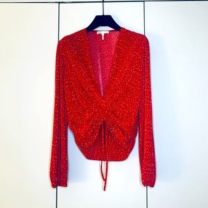 Maje red long sleeve elegant shirt